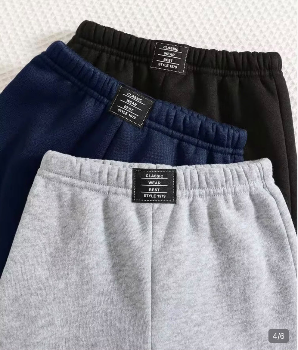 0000 Kids Classic Winter Trousers Pack of 3 (Black,Navy,Grey)