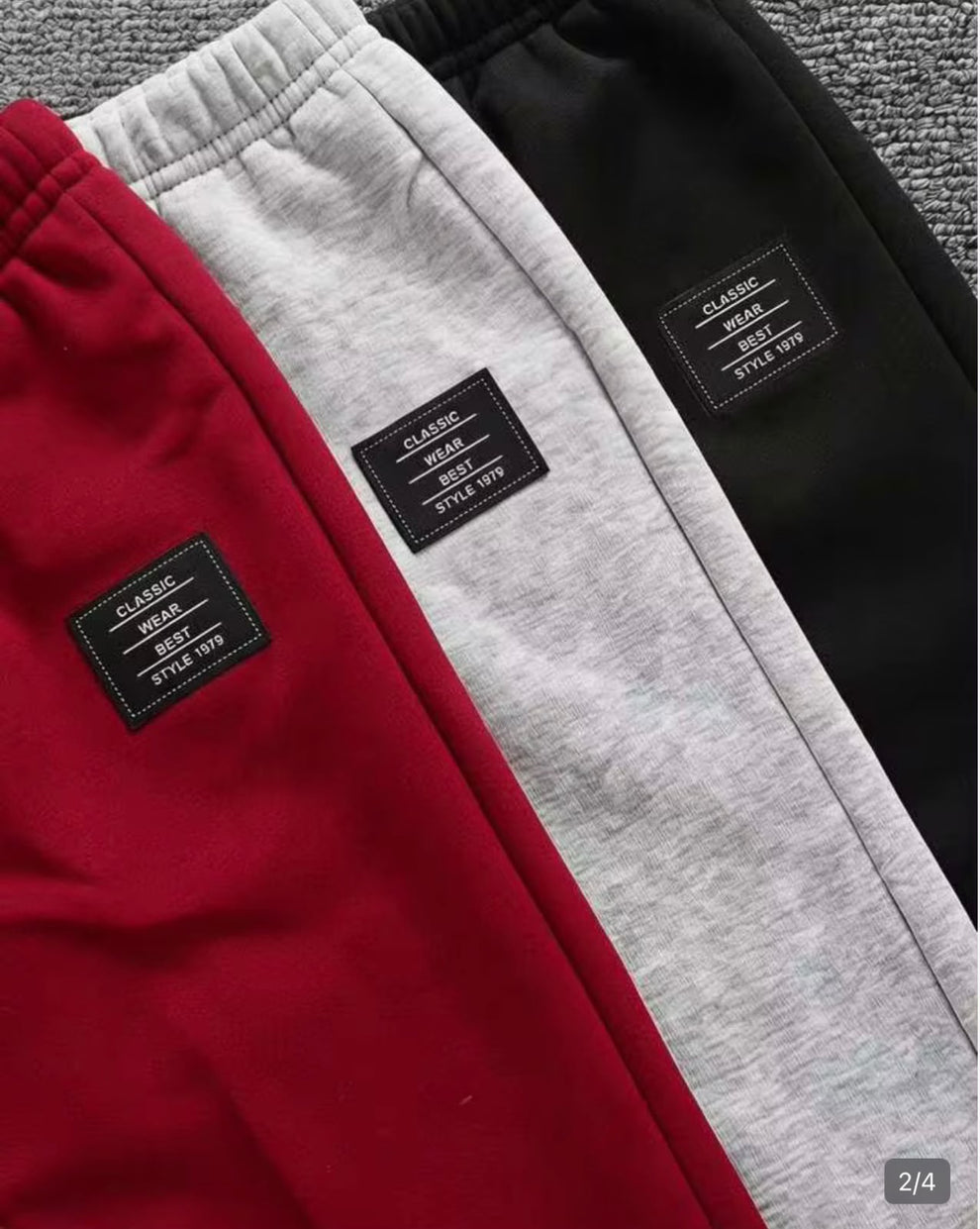 0000 Kids Smart Fit Joggers Pack of 3 (Black,Red,Grey)
