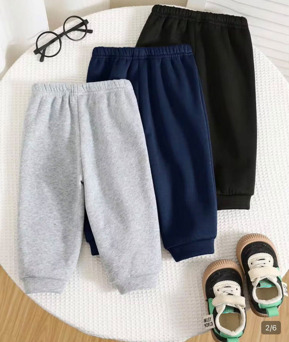 0000 Kids Classic Winter Trousers Pack of 3 (Black,Navy,Grey)